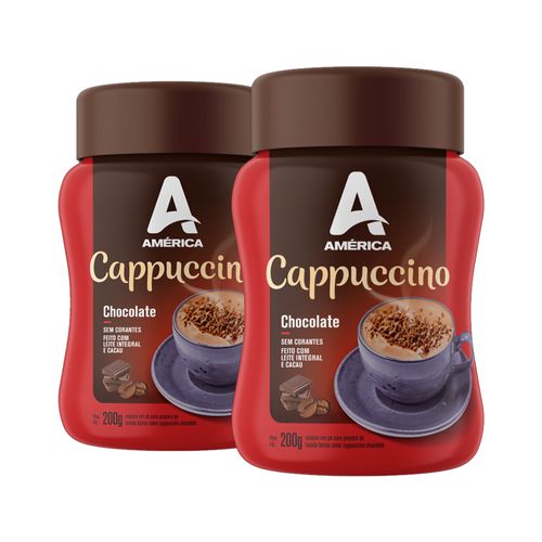 Kit 2 Potes Cappuccino América Chocolate 200g